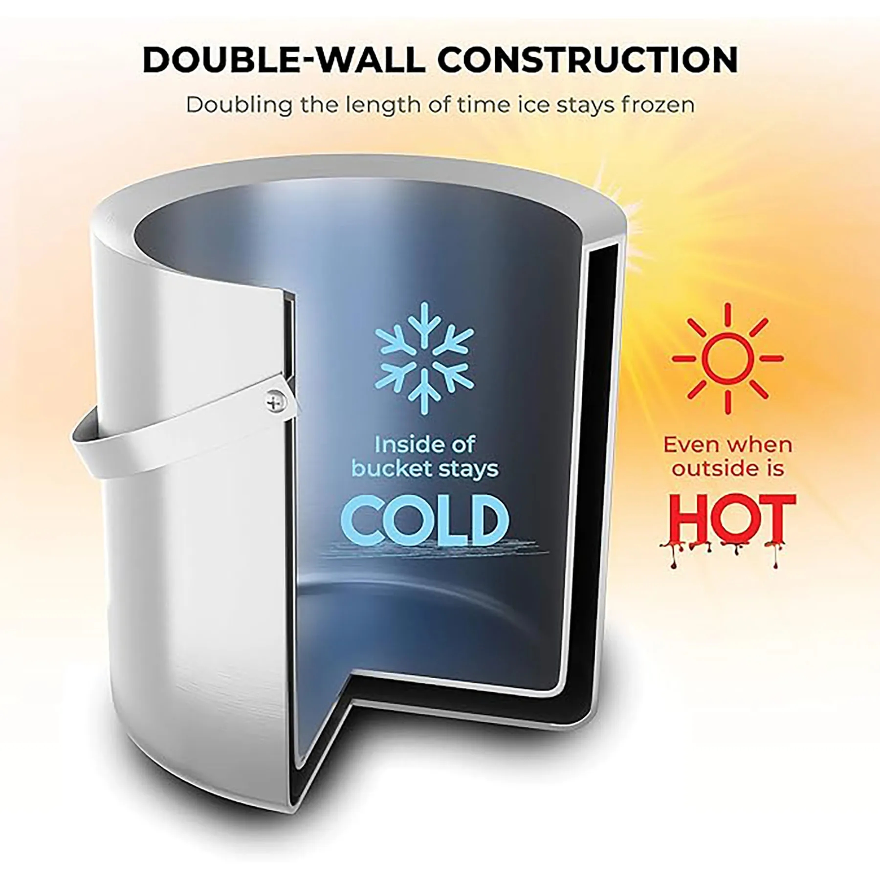 Stainless Steel Insulated Ice Bucket 2