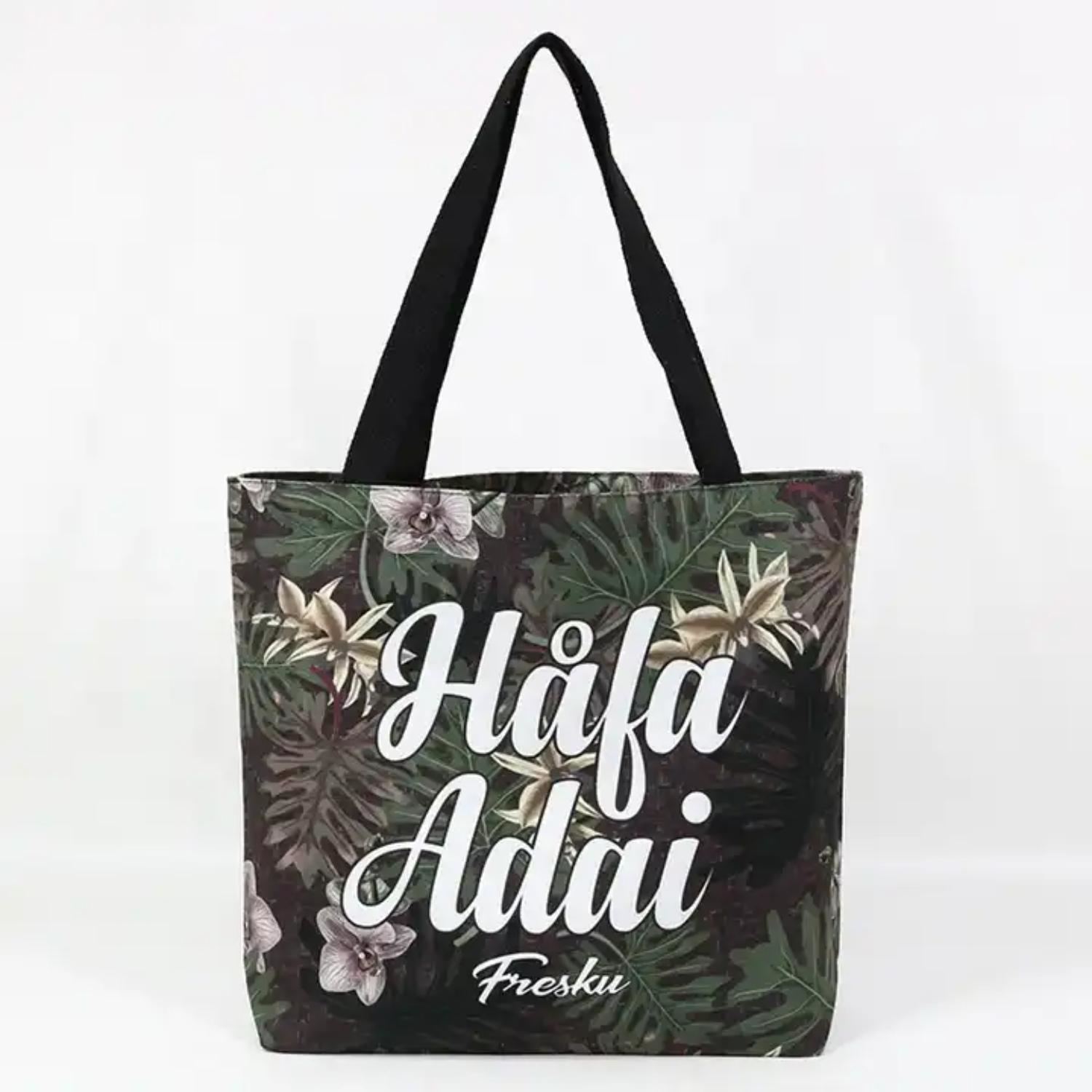 8 Oz. Sublimated Poly Canvas Shopping Tote Bag w/ Gusset (14" x 16" x 4") 4