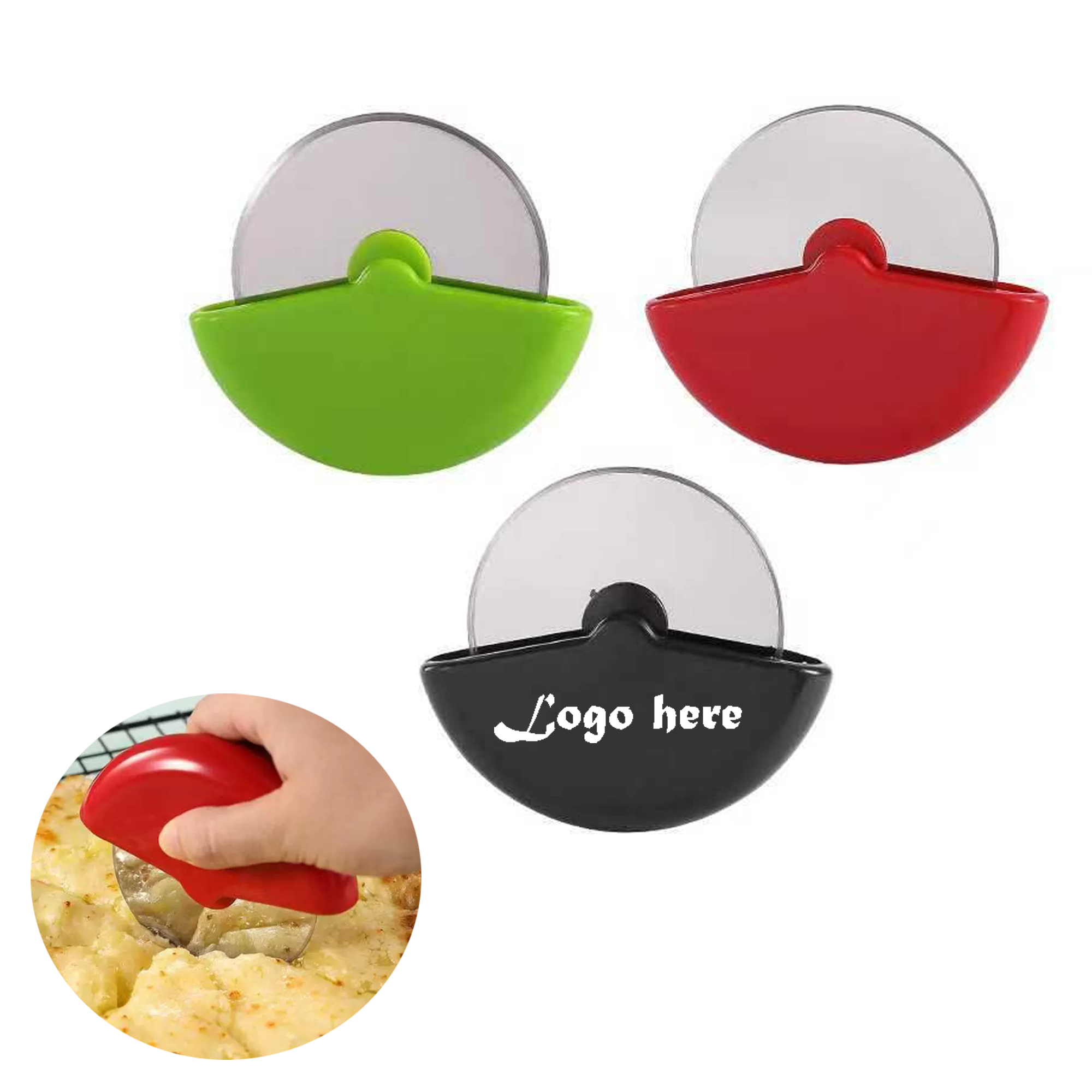 Pizza Round Roller With Cover Cutter 6