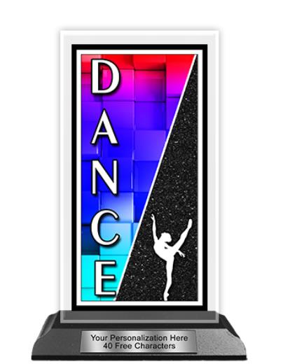 Acrylic Trophy: 6" Tower, (Dance/Colorful) 2