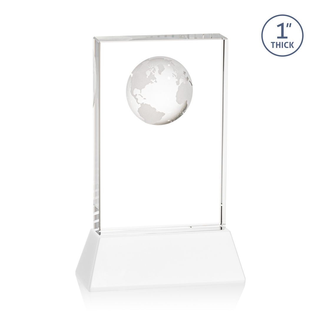 Ambassador Globe Award on Base - White 11