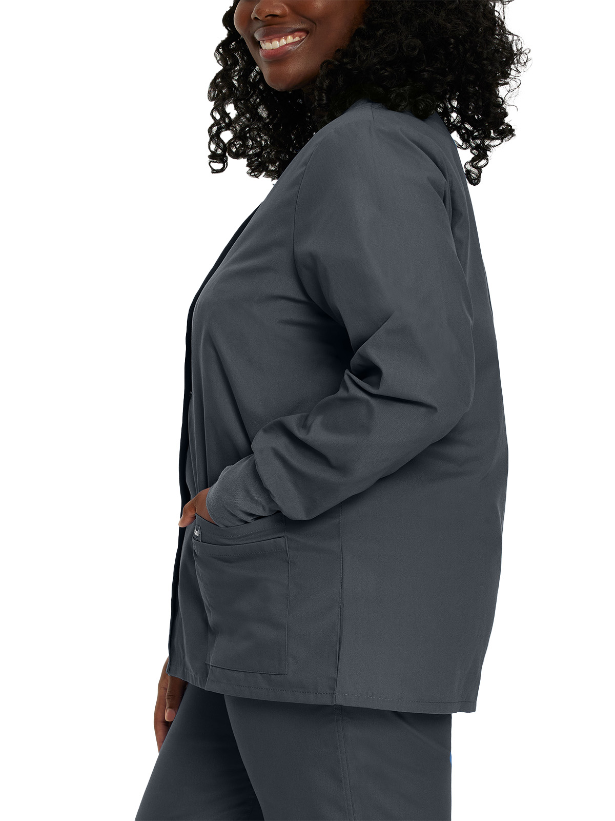 Landau - Essentials - Women's Four-Pocket Crew Neck Warm-Up Jacket 28
