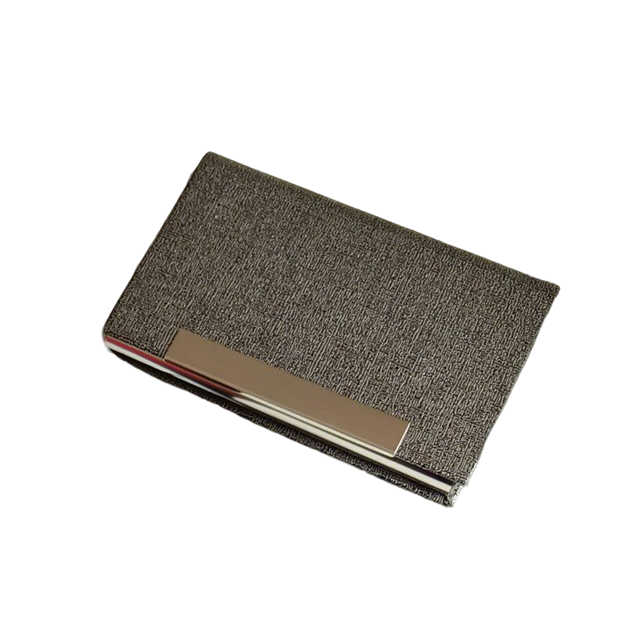 PU Leather Metal Business Card Holder Slim Case 4