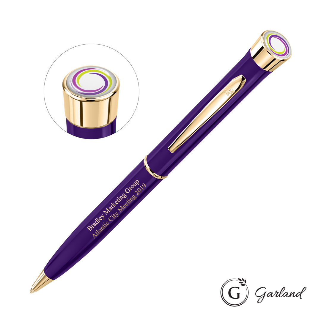 Garland® Color Custom Twist Ballpoint Pen - Gold Accent 4