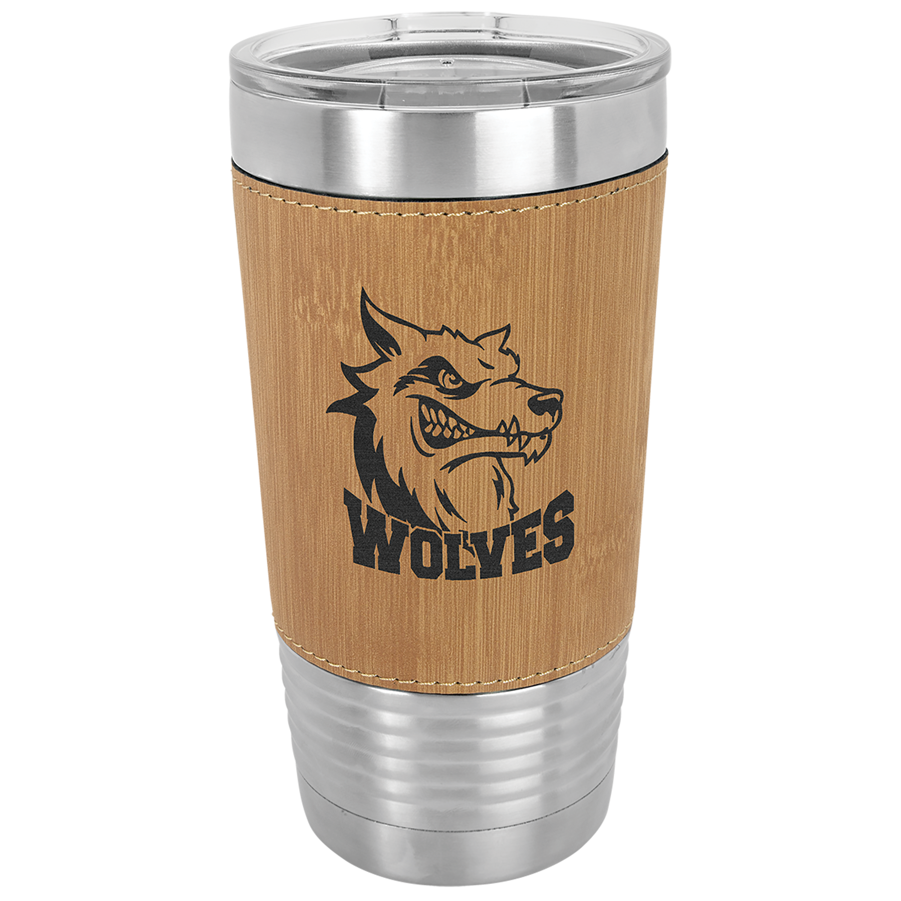 20 oz Laserable Leatherette Polar Camel Tumbler w/ Clear Lid 3