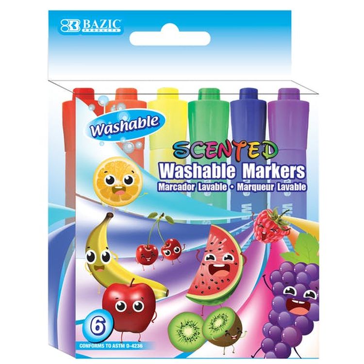 Markers - Washable Scented 6 Pack 2