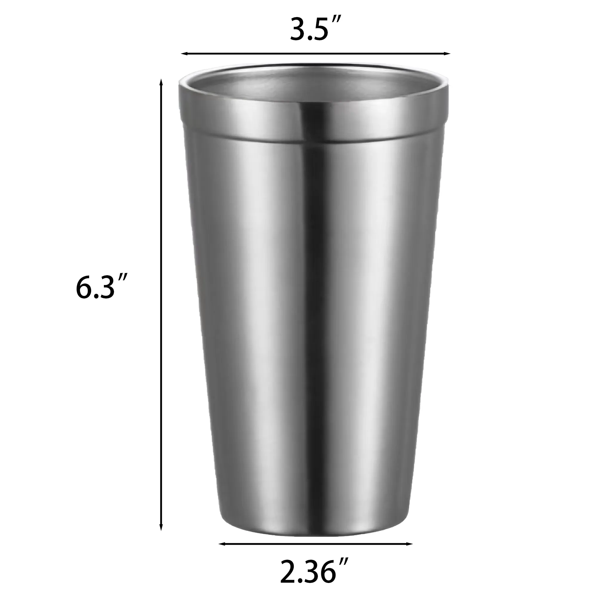 18.6oz Stainless Steel Pint Cup 1