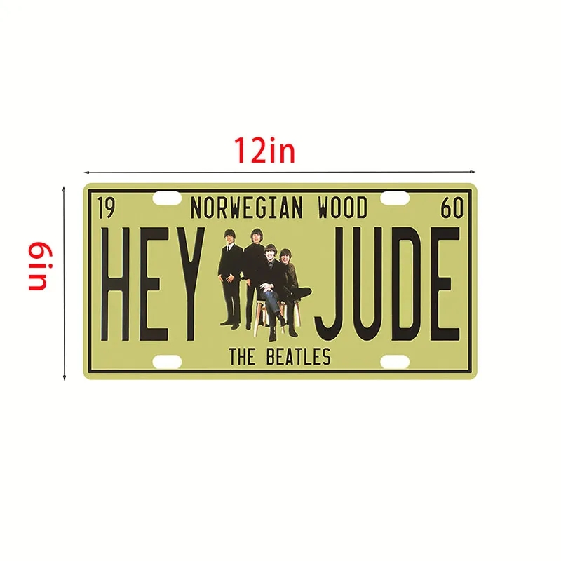 6"x12" Custom Embossed Metal Auto License Plate 2