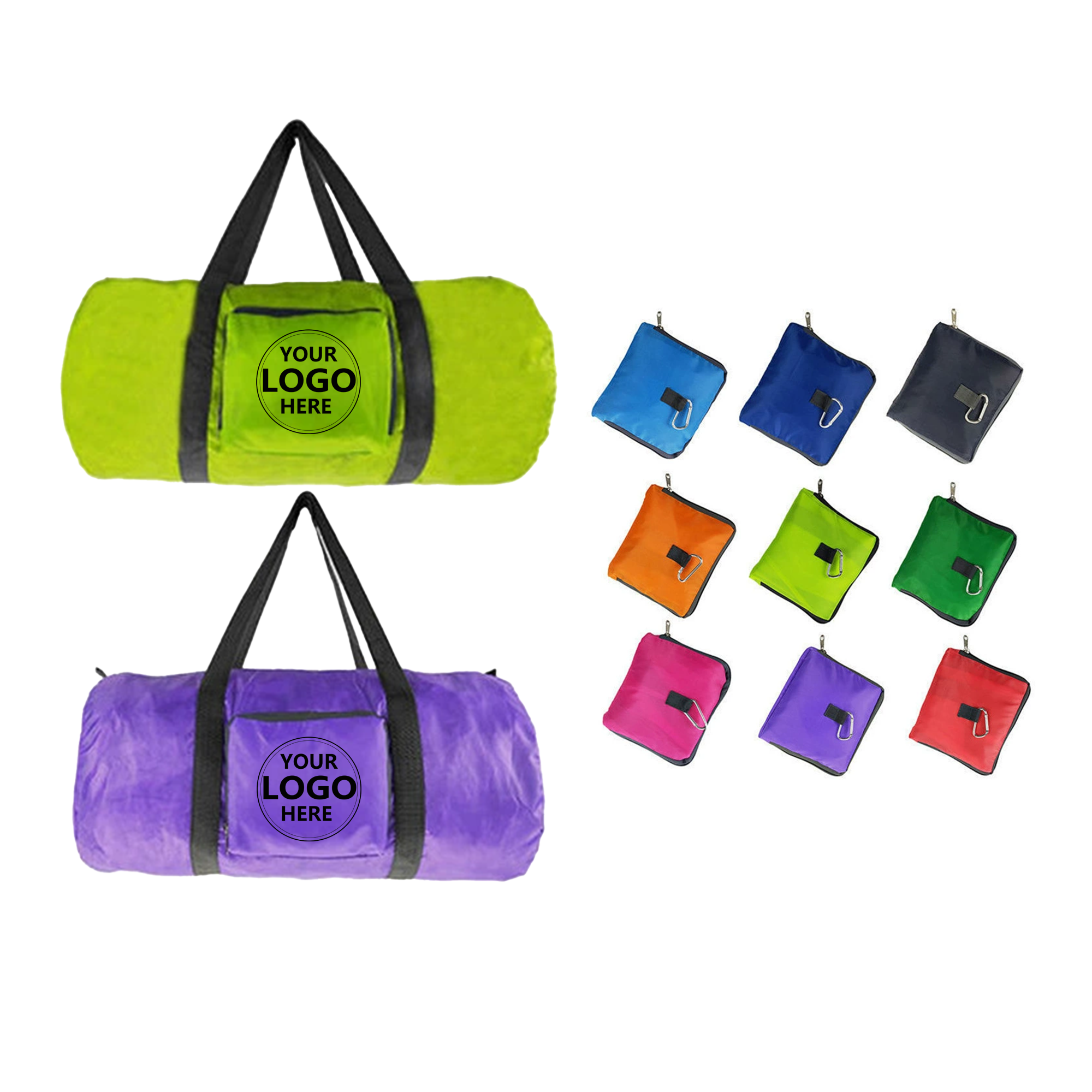 Casual Polyester Cylinder Fitness Bag with Foldable Design 2