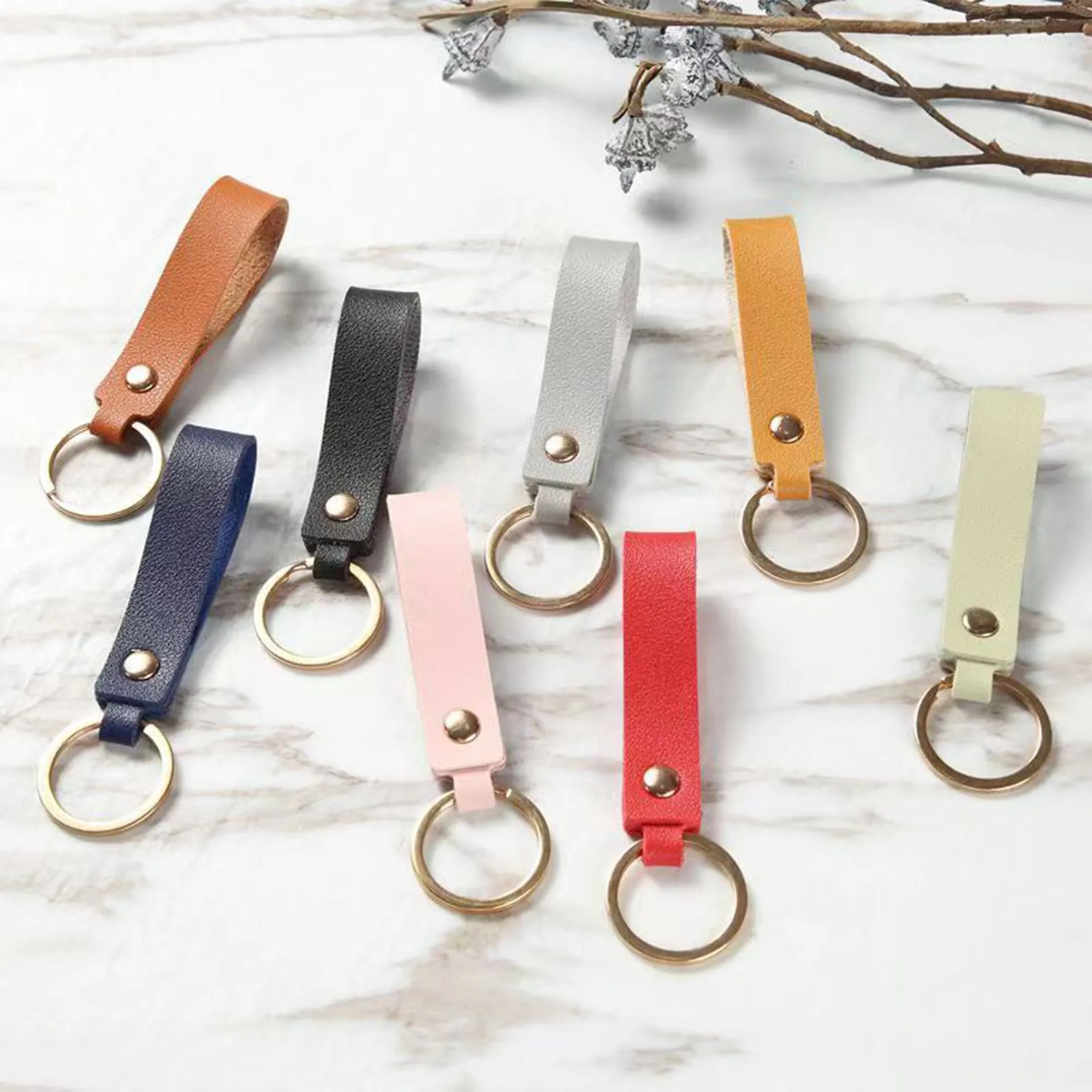 Leather Keychain With Customizable Logo 7
