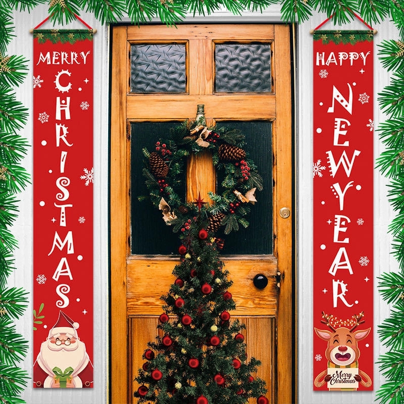 2 PCS Christmas Outdoor Decoration Banner 6
