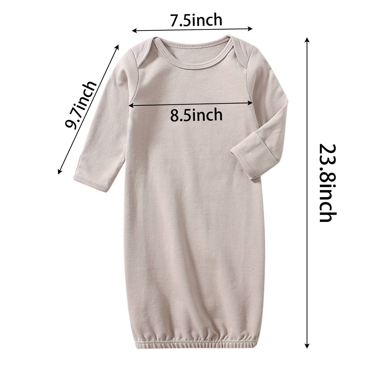 Organic Cotton Baby Sleep Gown Elastic Scallop Trim 2