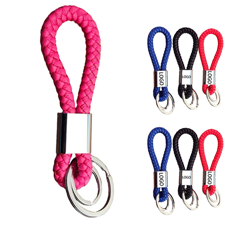 PU Braided Lanyard Keychain 2