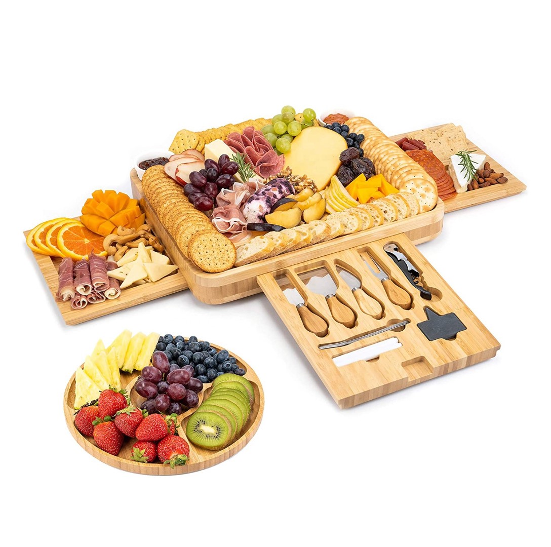 Wood Cheese Board and Knife Set 3
