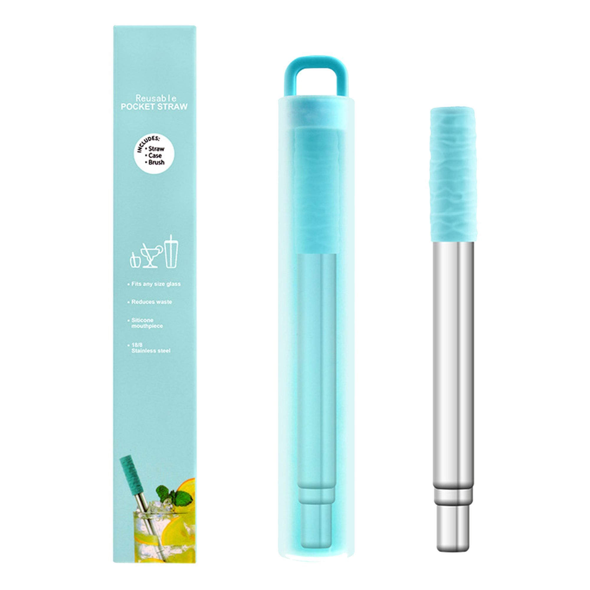Reusable Collapsible Metal Straw 4