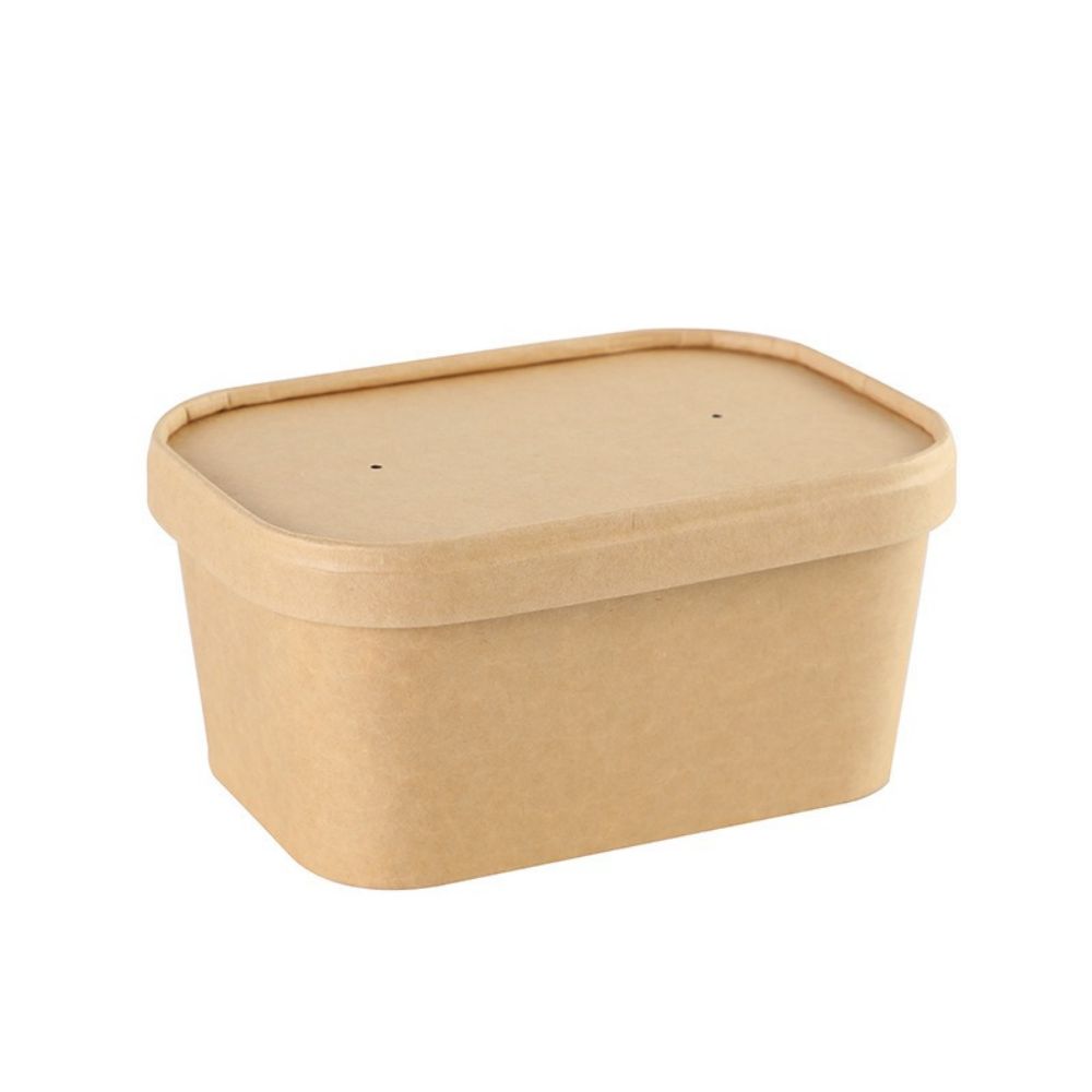 Disposable Kraft Paper Lunch Box 2