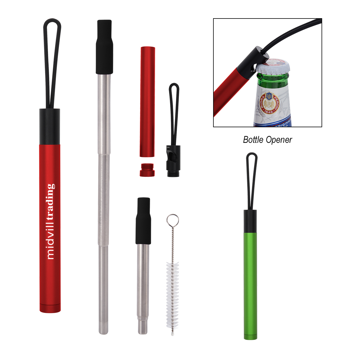 STRAW KIT WITH BOTTLE OPENER