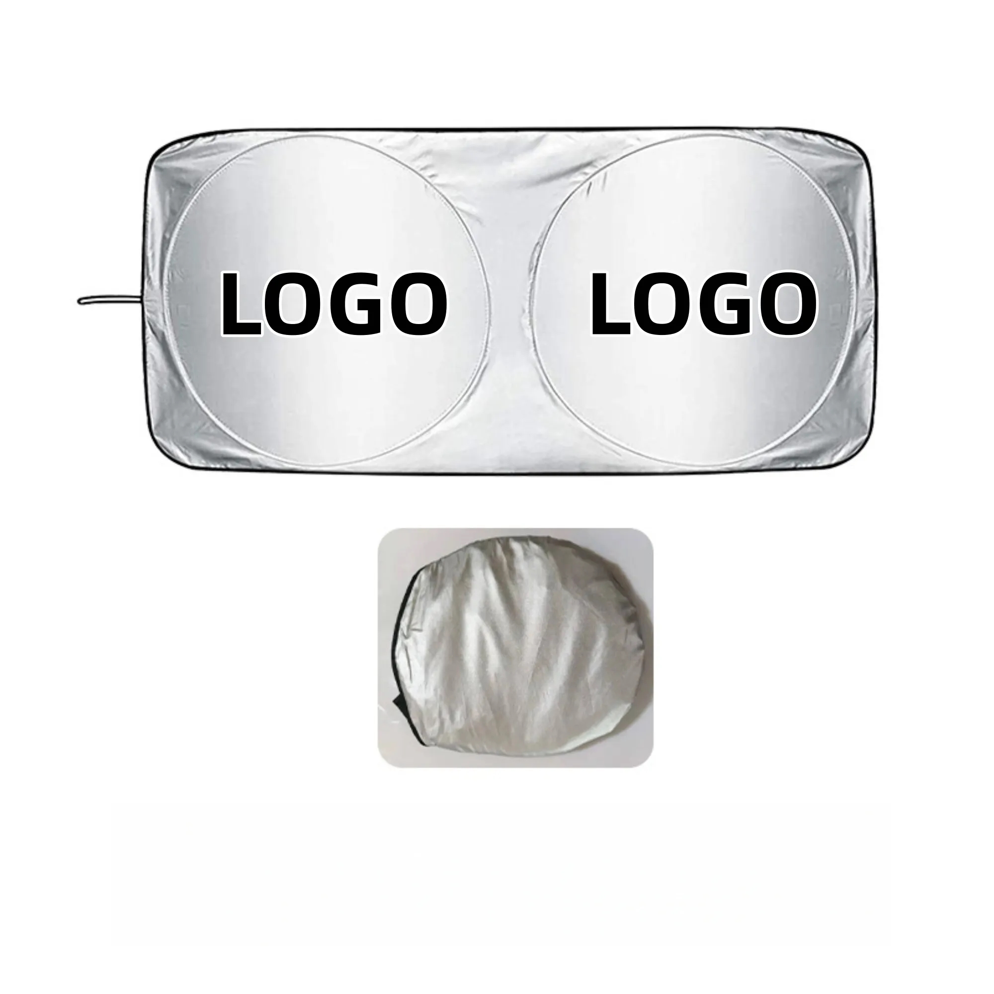 59 X 27.5 Inch Full Color Square Silver Coating Car Sunsh