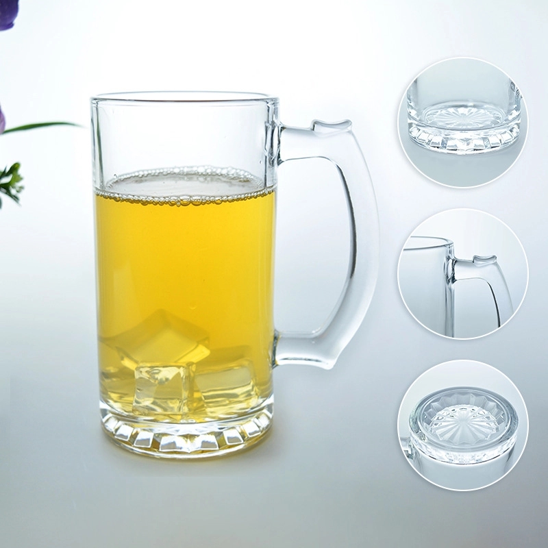 Custom 16 oz Beer Glass Mugs With Handle 3