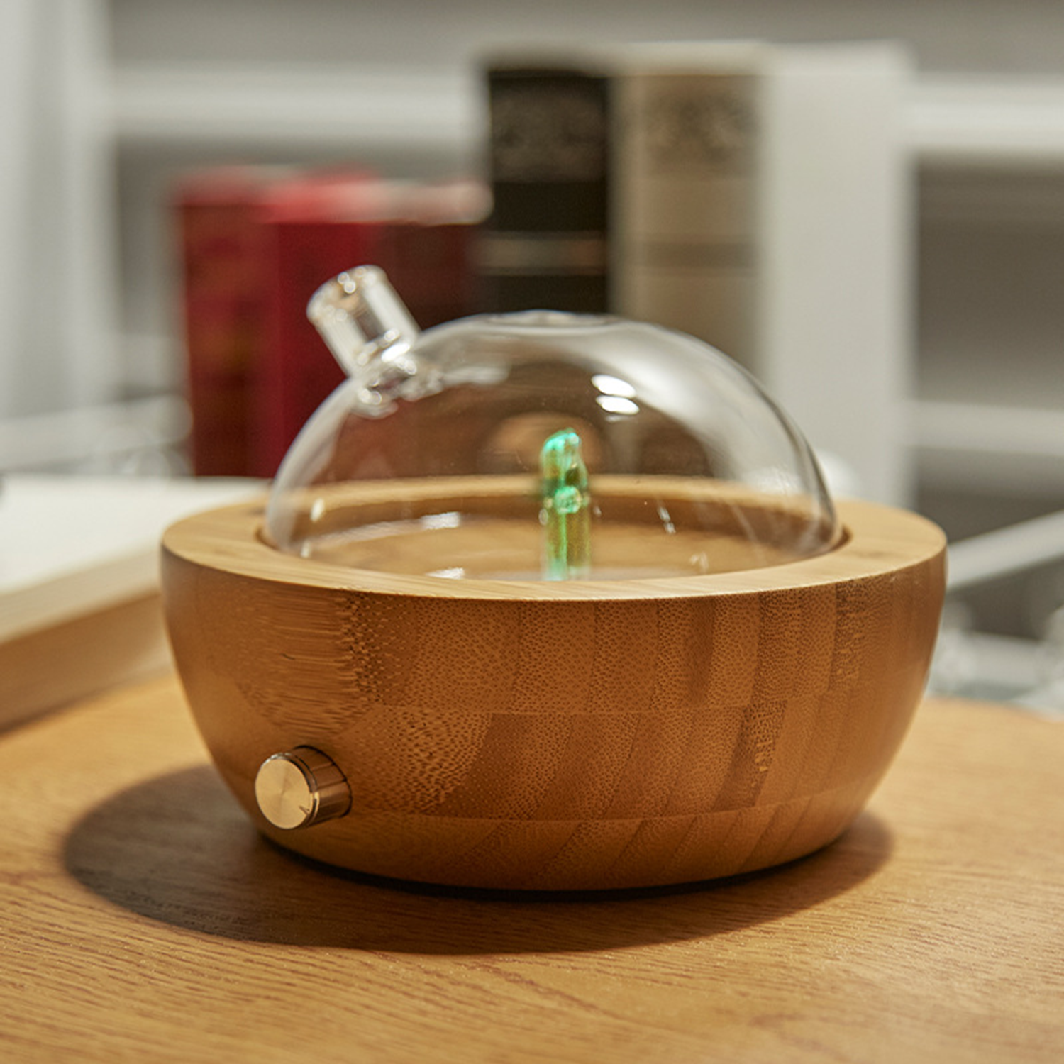 Bamboo Wood Glass Waterless Essential Oil Nebulizer 5