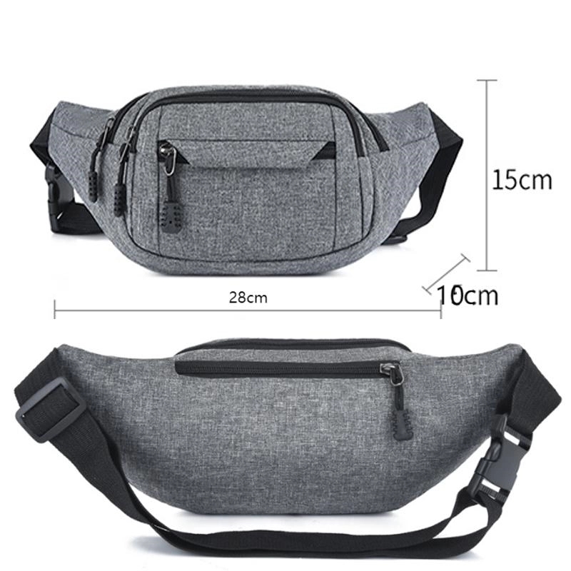 Large Capacity Fanny packs With 4-Zipper Pockets 4