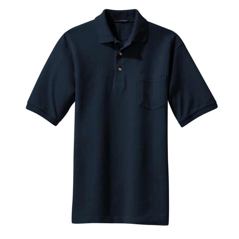 Port Authority Heavyweight Cotton Pique Polo With Pocket. 20