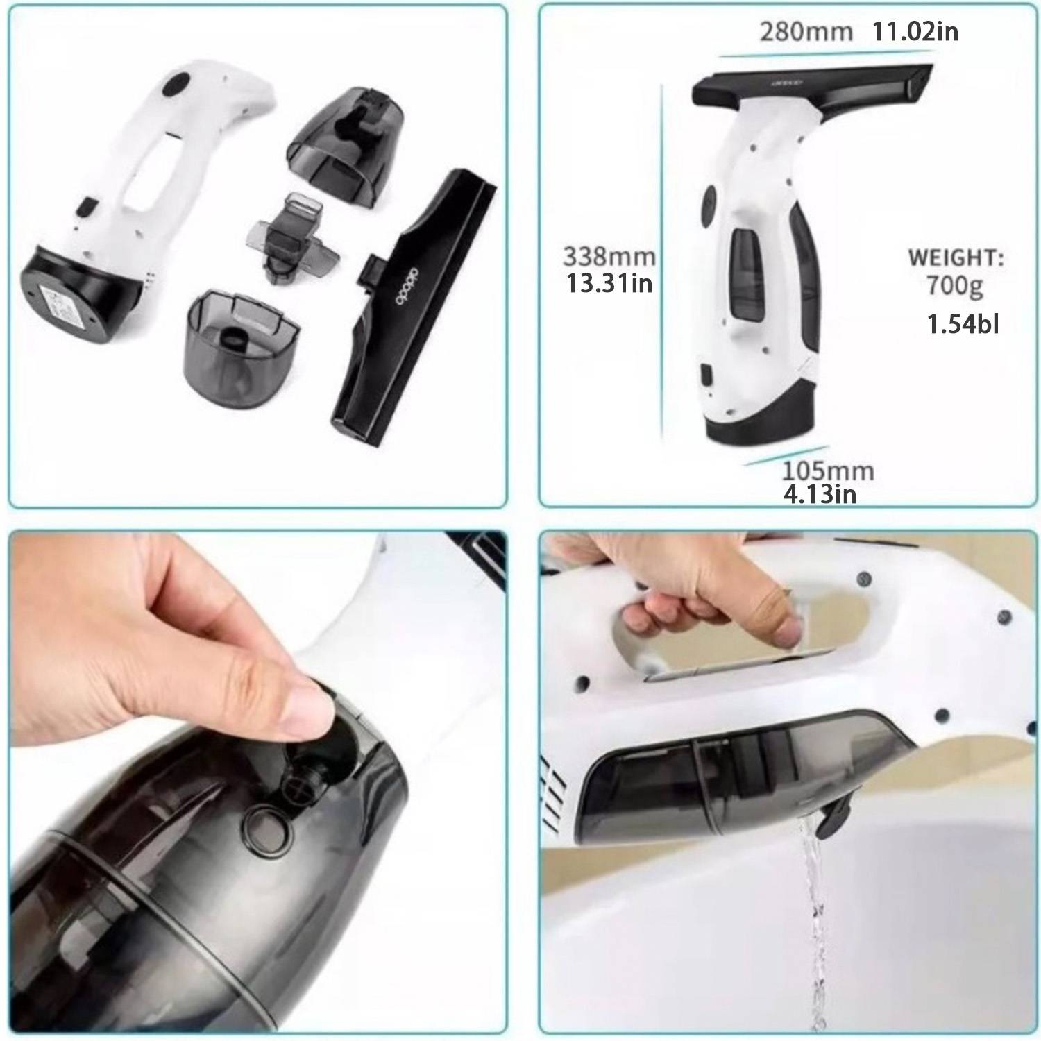 Handheld Window Vacuum Squeegee Cordless 3