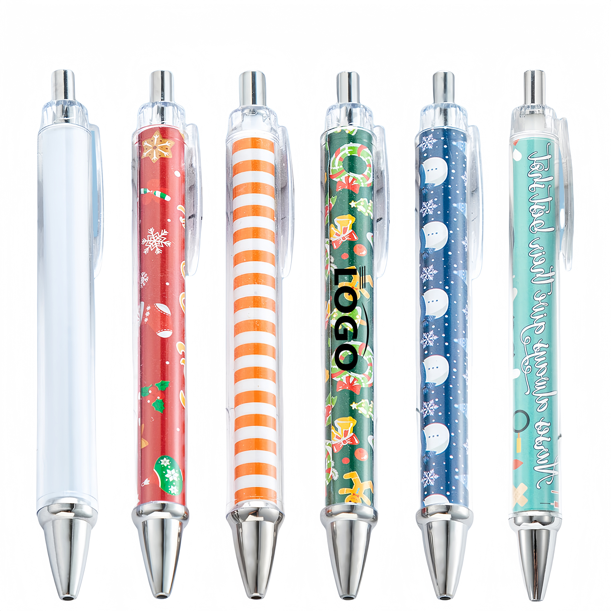 Plastic pen with inner rod advertising printing paper 1