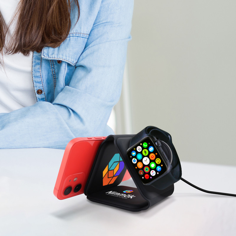 Chi-Charge Stack Foldable 3-IN-1 Fast Charge Mat for Apple and Android 40