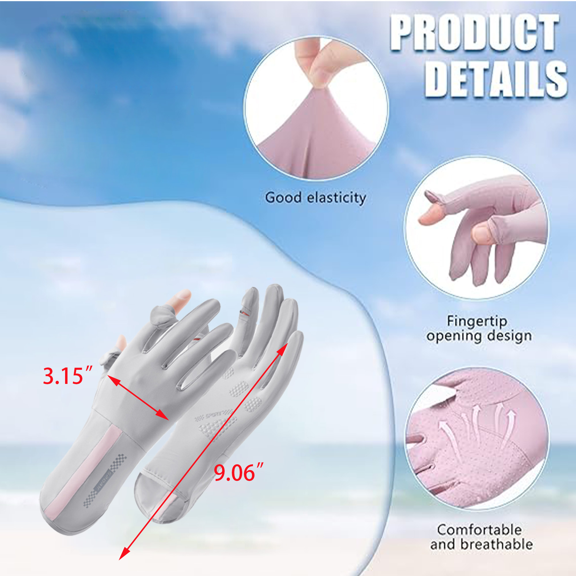 Sun Protection Gloves MOQ 50 for Sports and Outdoor 3