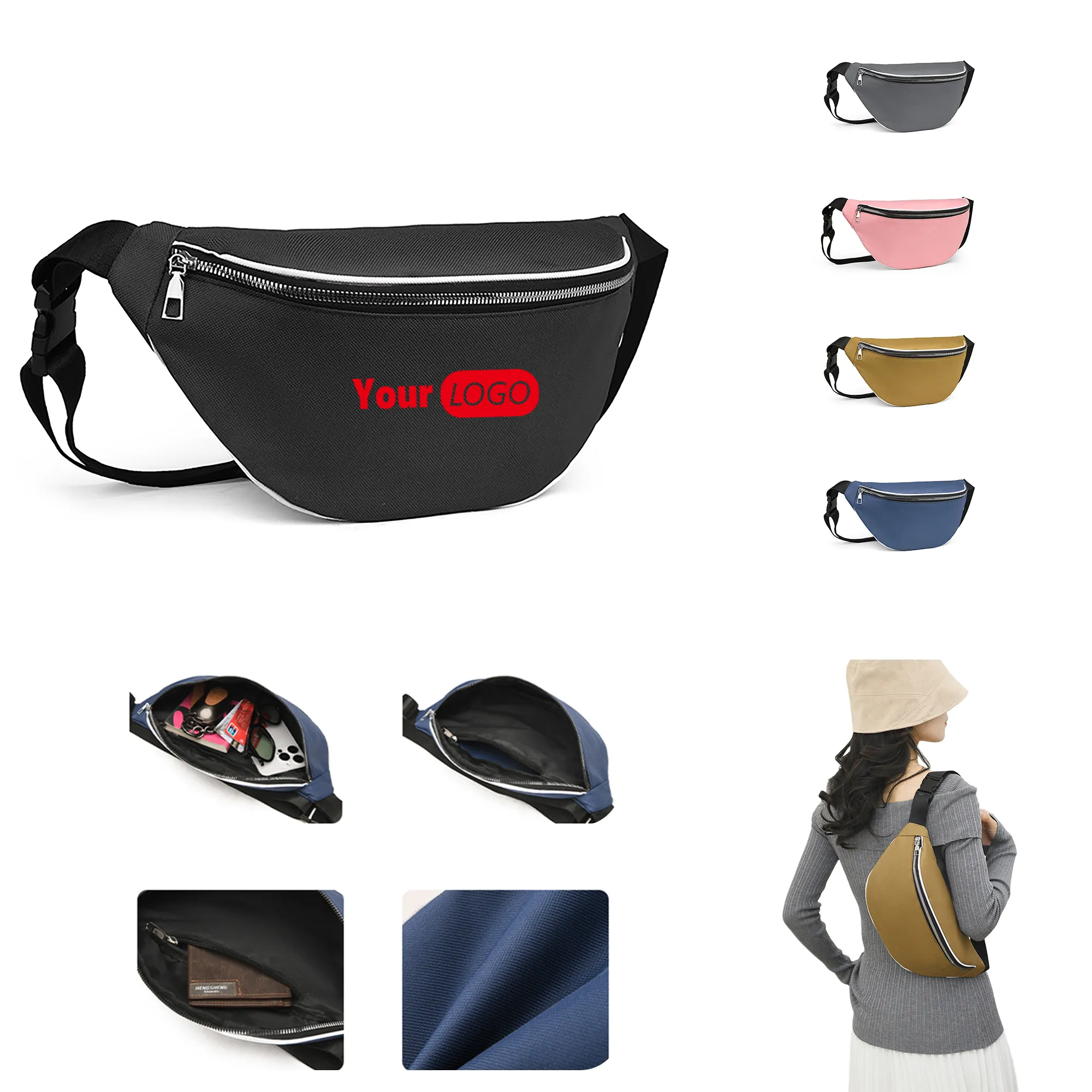 Waterproof Zippered Sport Waist Bag 4