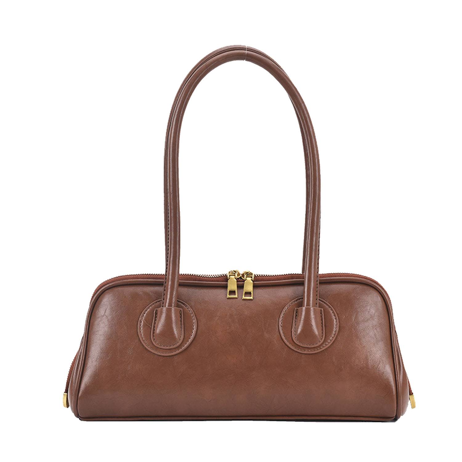 Women's PU Leather Shoulder Bag w/ Zipper 3