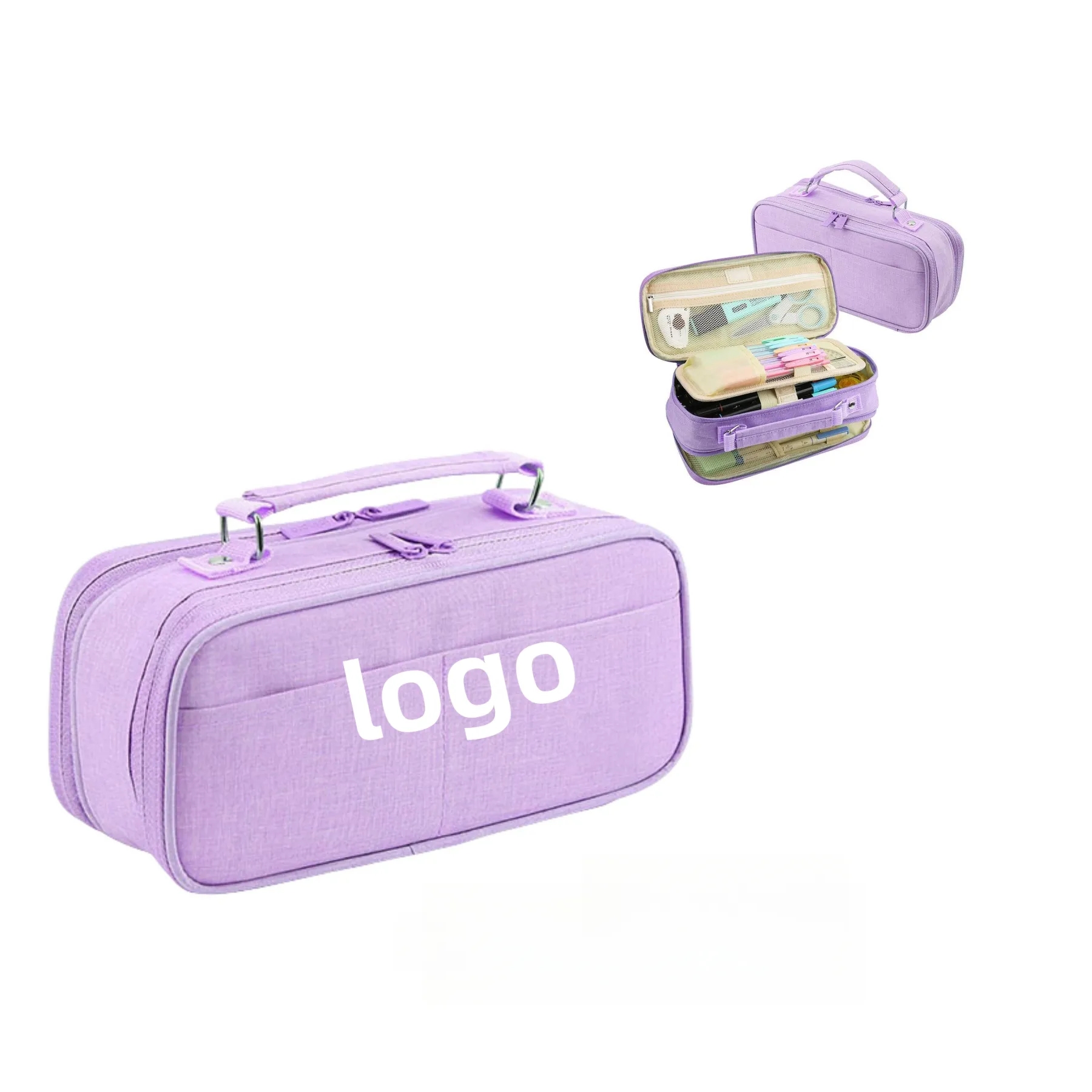 Big Pencil Pen Case with Handle Strap 2