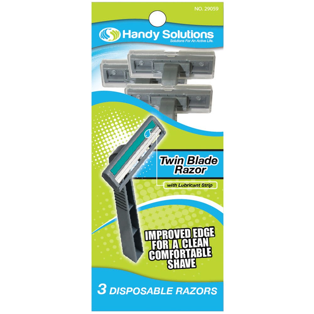 Men's Disposable Razors - 3 Pack Twin-Blade 1