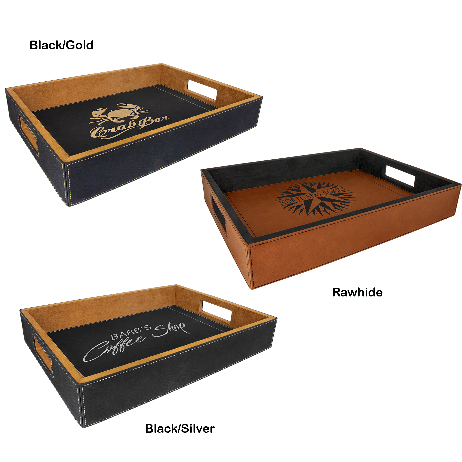 Laserable Leatherette Tray 3