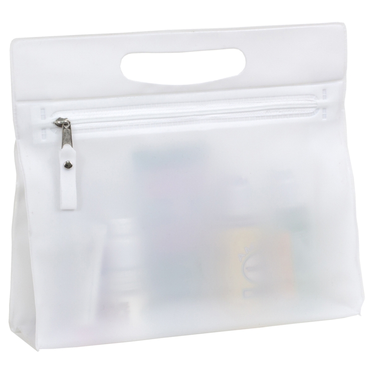 9-1/2" W x 8-1/4"H - "Bermuda" Vinyl Travel Pouch with Zipper 15