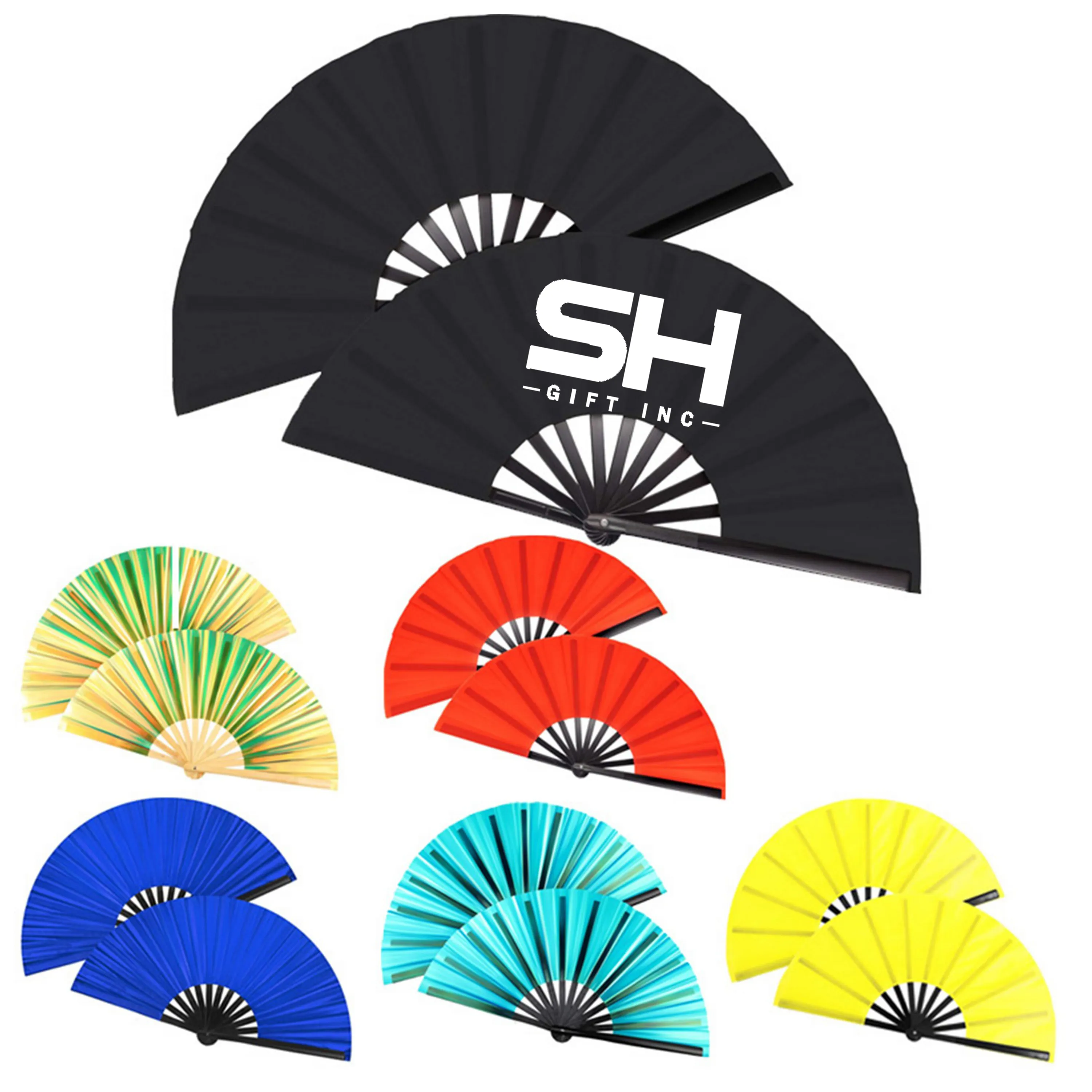 Large Folding Hand Fans 3