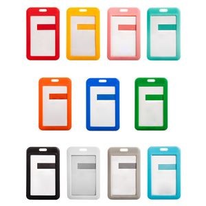 Slide Open Plastic Portrait Lanyard Card Holder 11