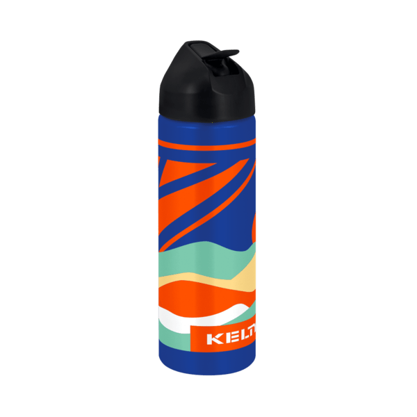 EasyFlow Recycled Aluminum Bottle w Straw Lid, custom water bottle with logo imprint 250