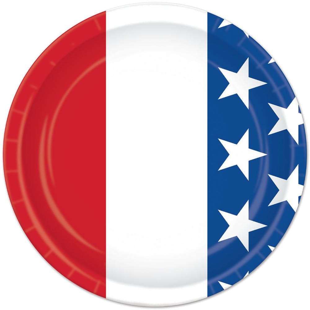 Patriotic Plates - Stars & Stripes 7" 8 Pk 2