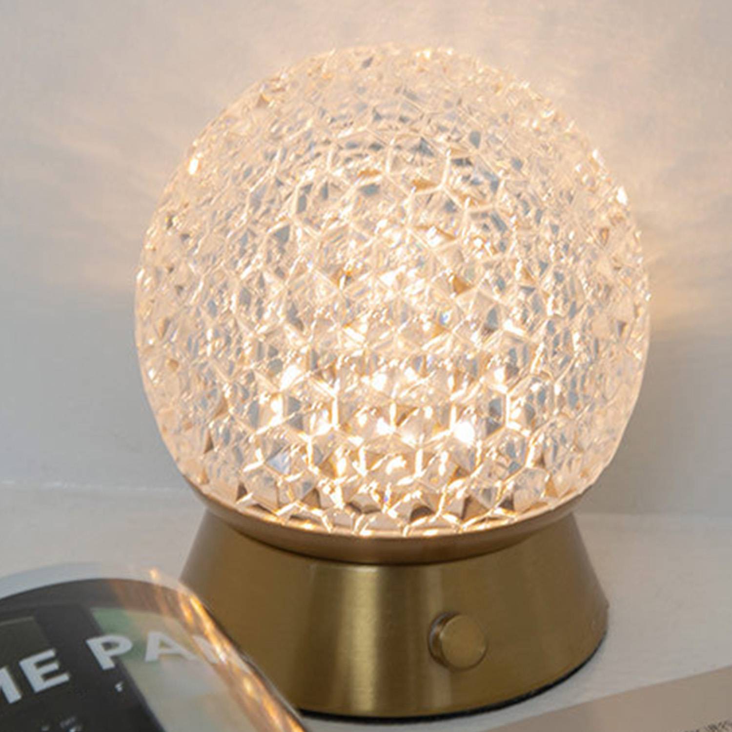 ABS Table Lamp Crystal Ball Decoration Bedroom Ambiance 4