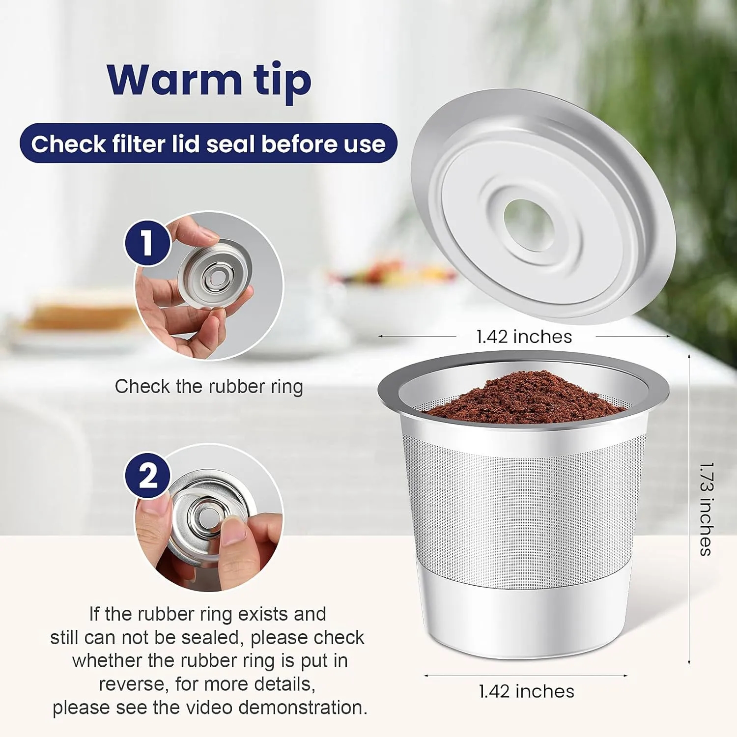 Reusable Stainless Steel Coffee Capsule Filter 5