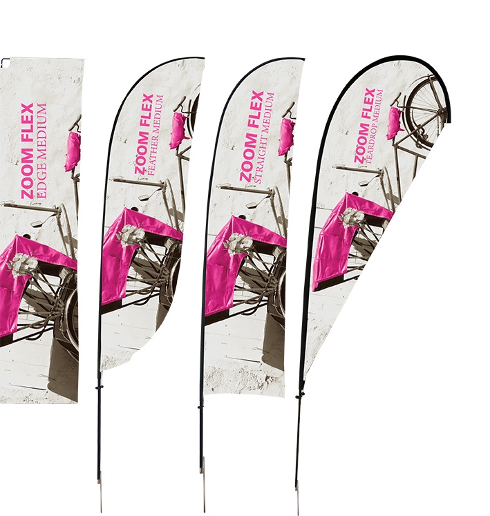 Zoom Flex Medium Outdoor Flag Single Sided 2