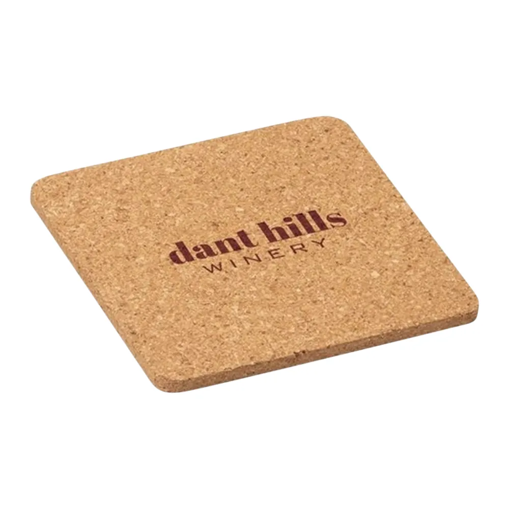 Square Cork Coaster Set with Holder (Set of 4) 6