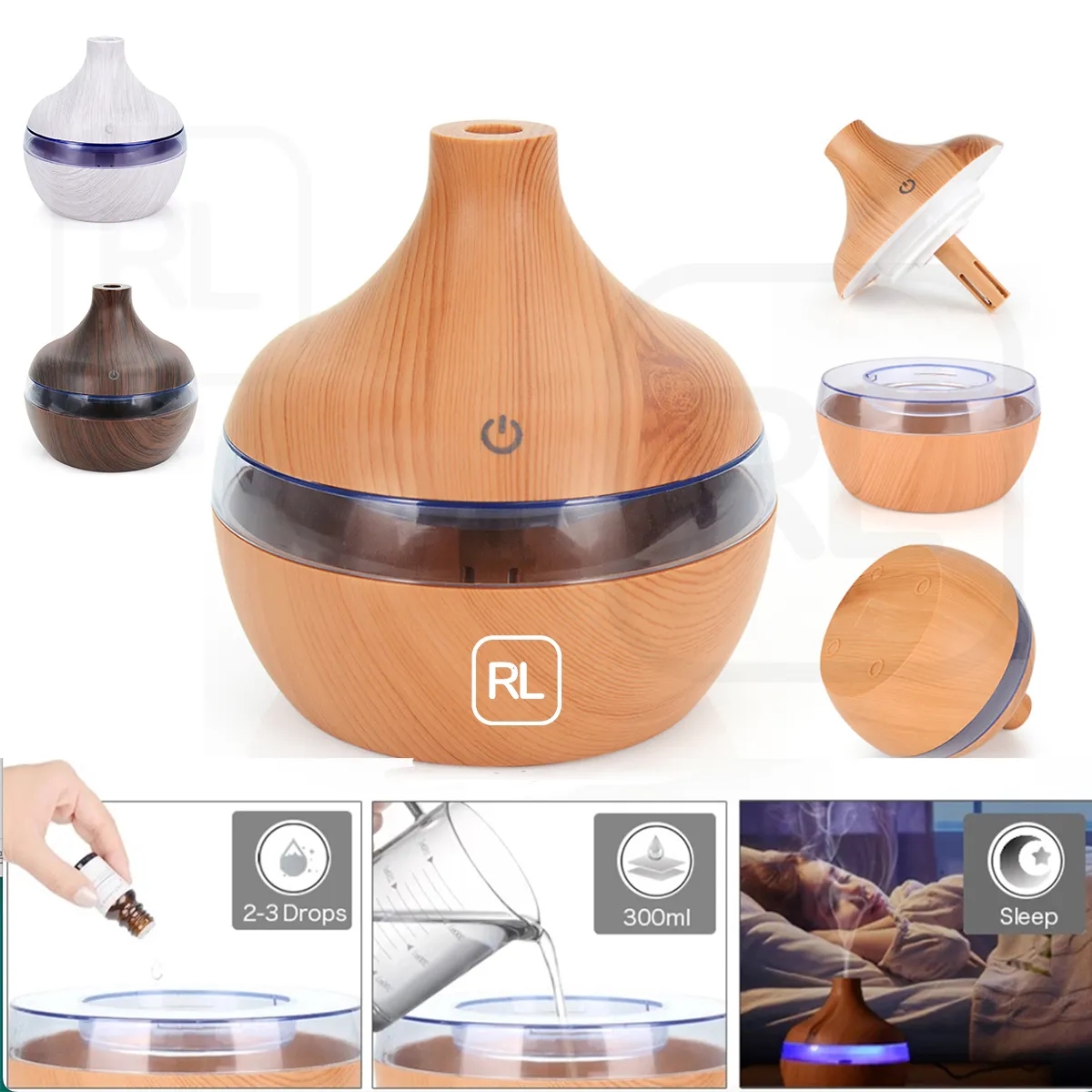 10oz USB Cool Mist Mini Silent Air humidifier 2
