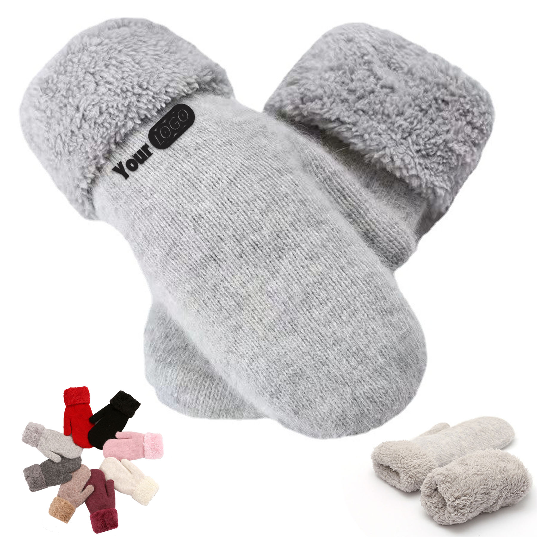 Plush Double-Layer Mittens 3