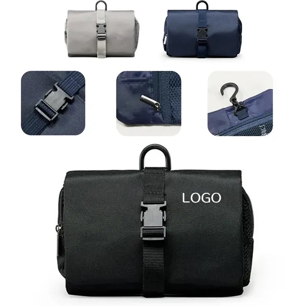Folding Buckle Toiletries Organizer with Oxford Storage Bag 6