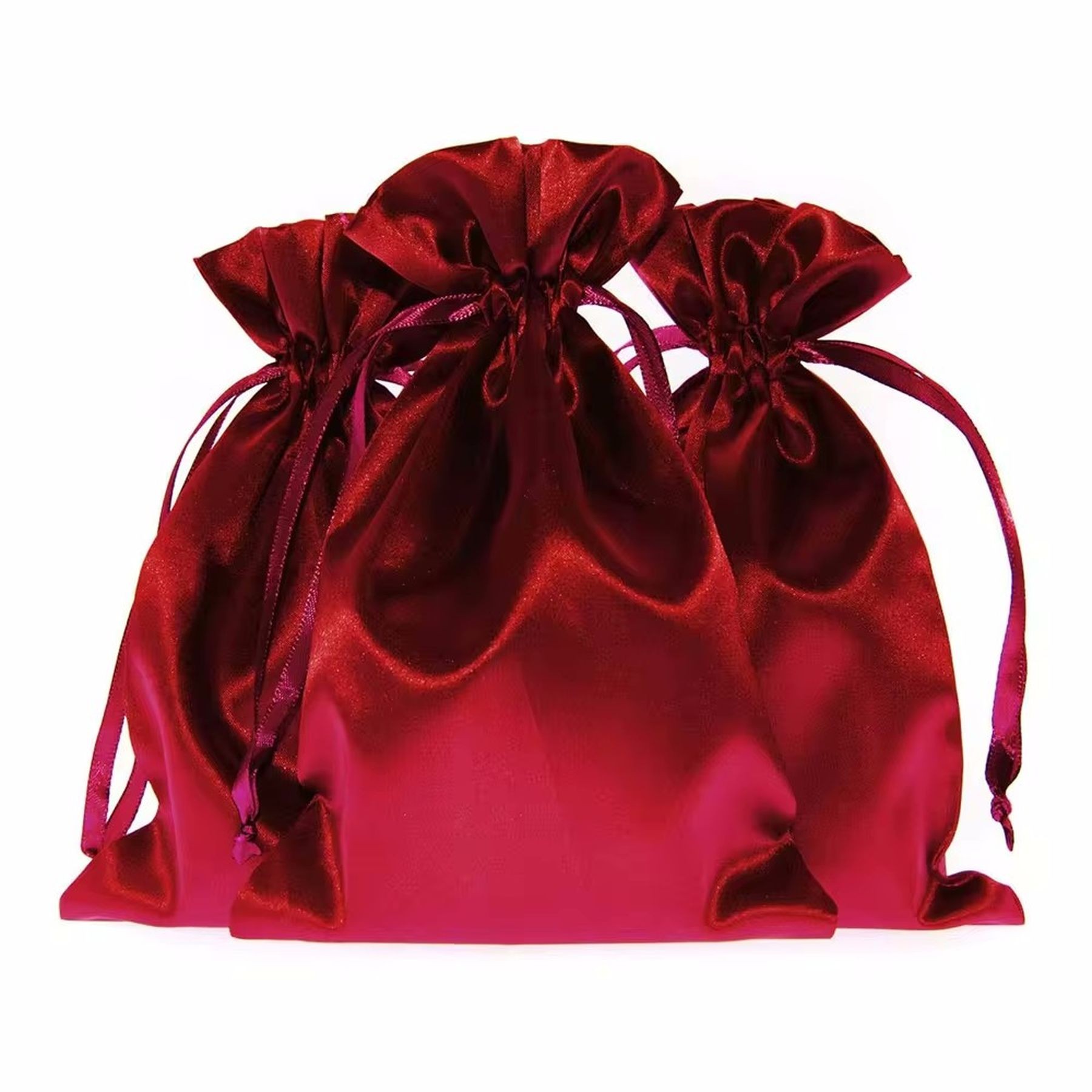 Satin Drawstring Bags Jewelry Pouch Wedding Gift Bags 5