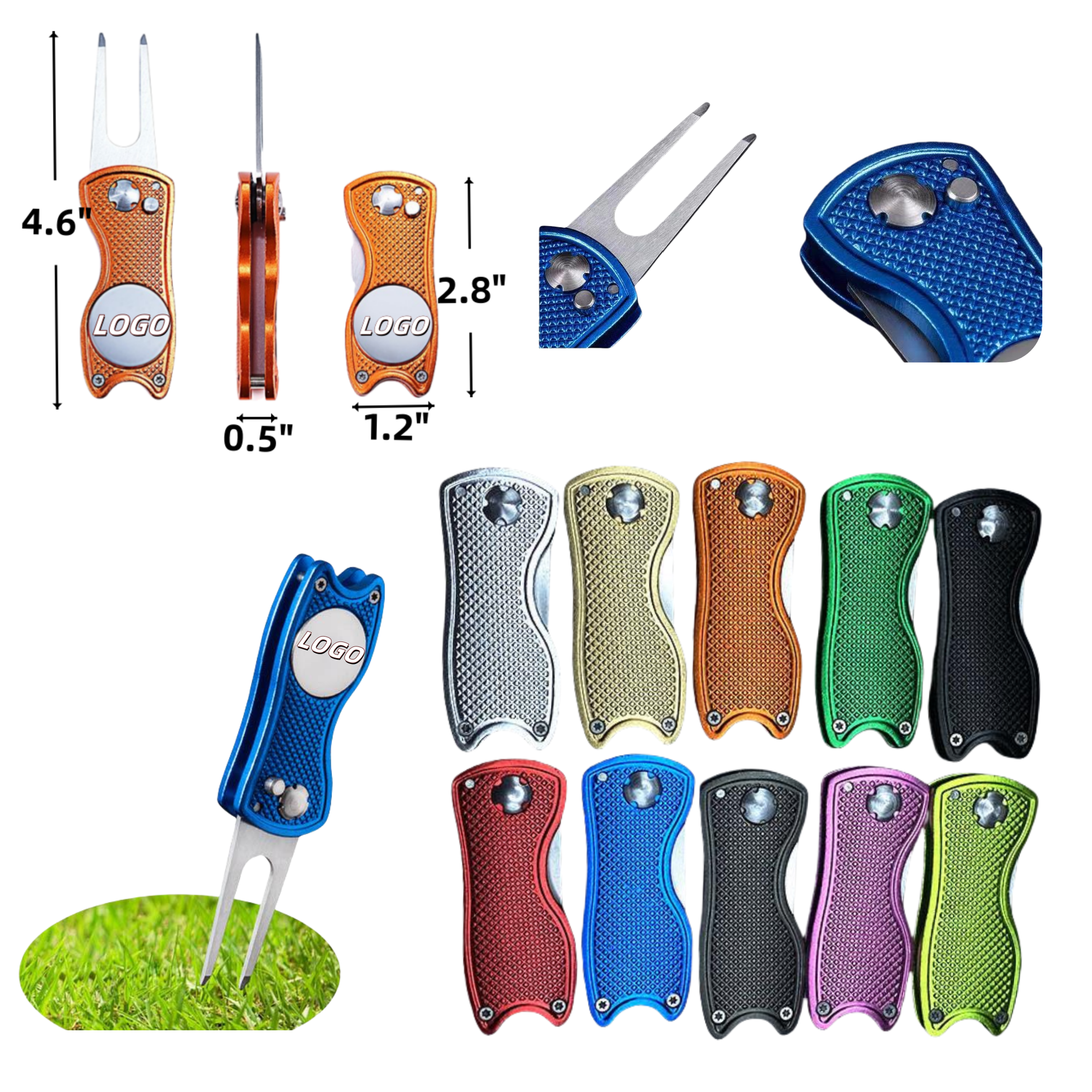 Golf Fork Spring Folding Green Style 1