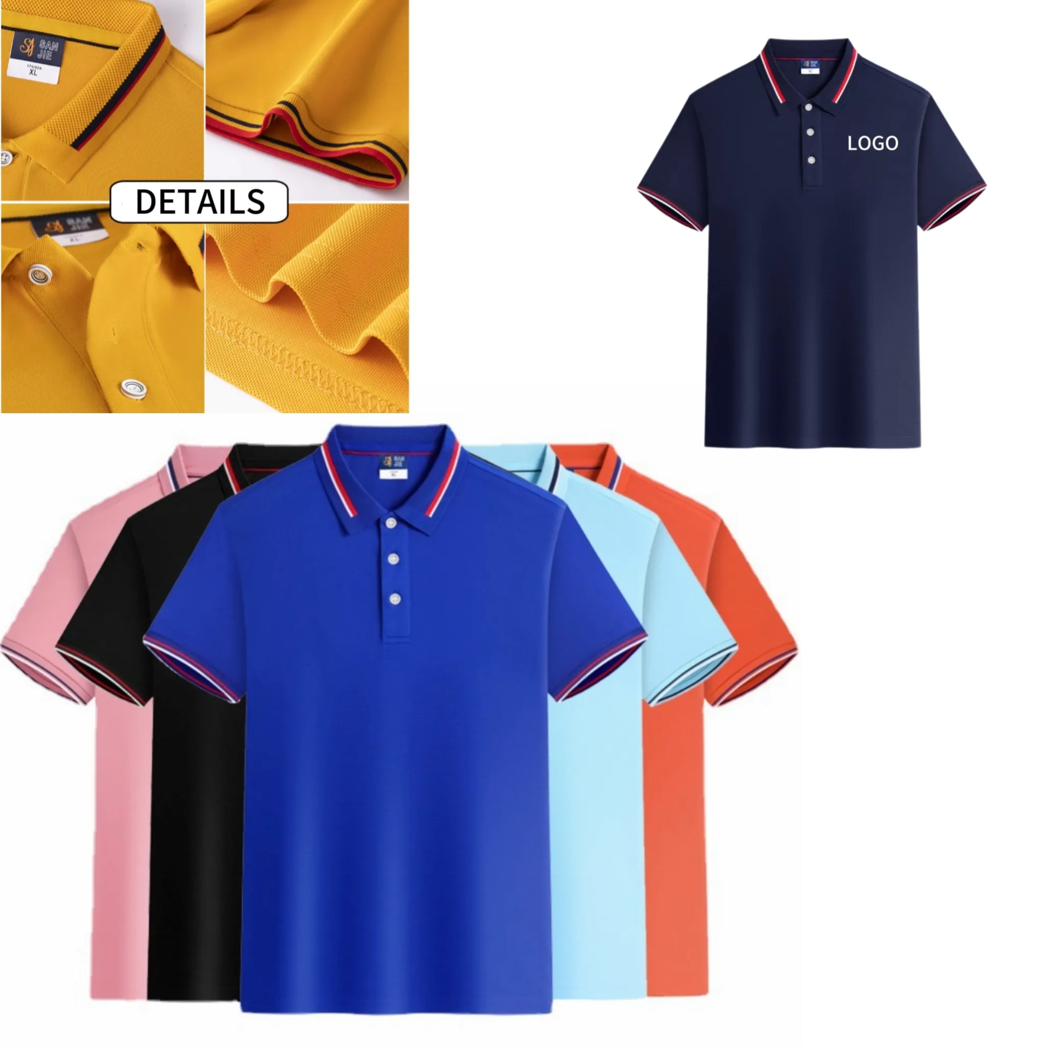Unisex Eco Triblend Polo Short Sleeve T-Shirt 2